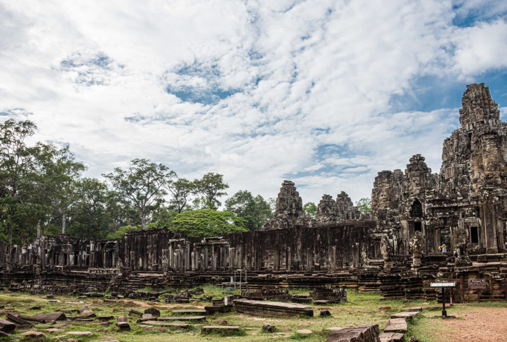 Angkor, Cambodia, building, cloud, sky, stone, temple, tower, tree, weather