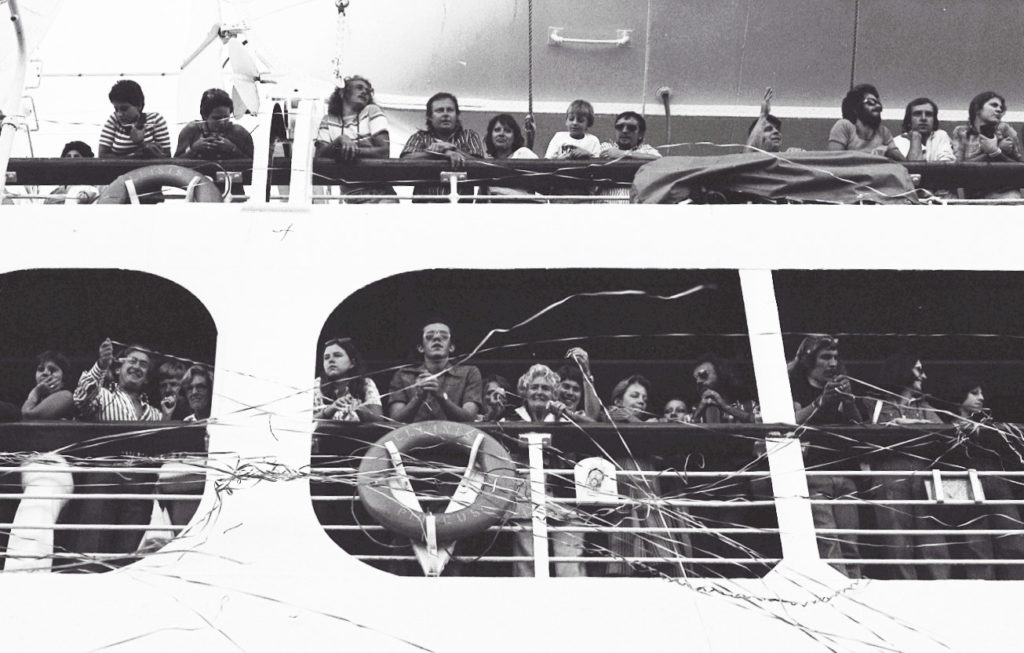 black & white, monochrome, people, ship