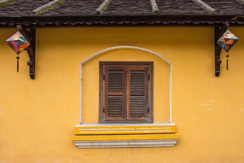 Hoi An, Vietnam, building, lamp, shutter, window, yellow