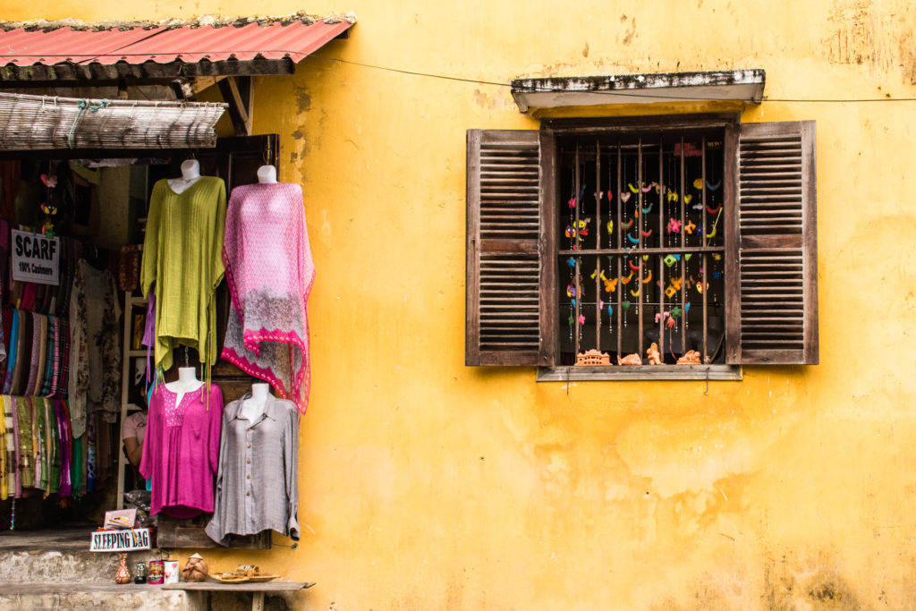 Clothes shop, Hoi An, Vietnam, building, shop, shutter, window, yellow