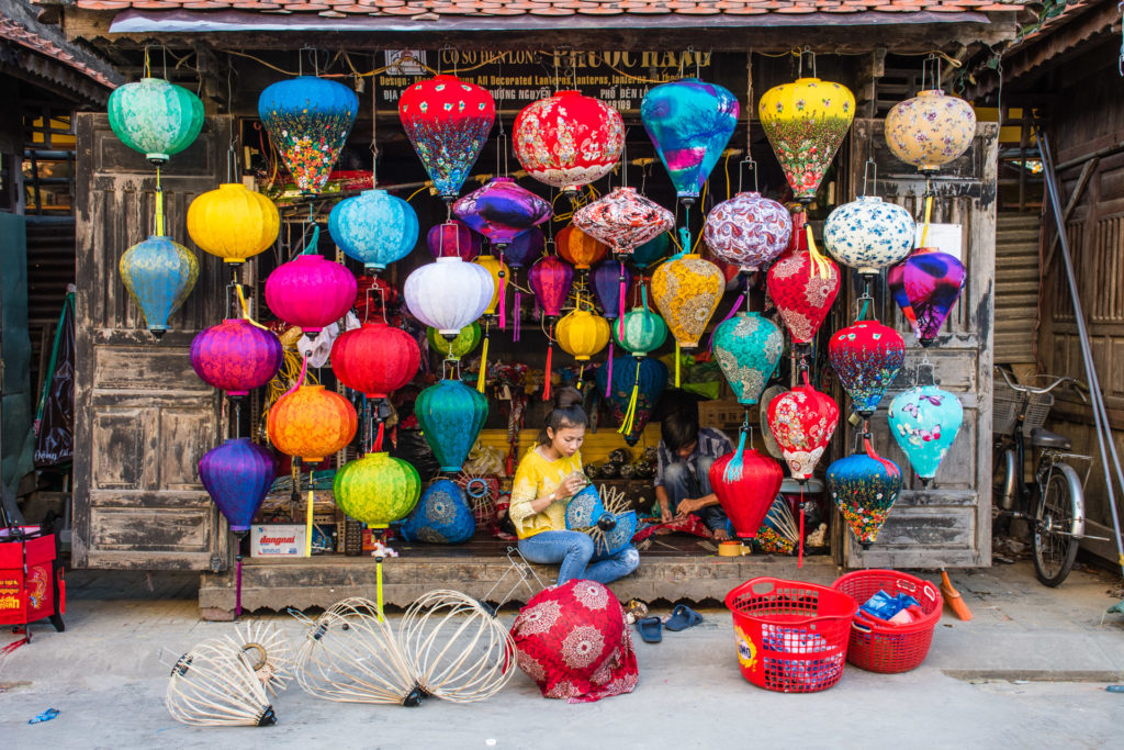 Hoi An, Vietnam, girl, lampshade