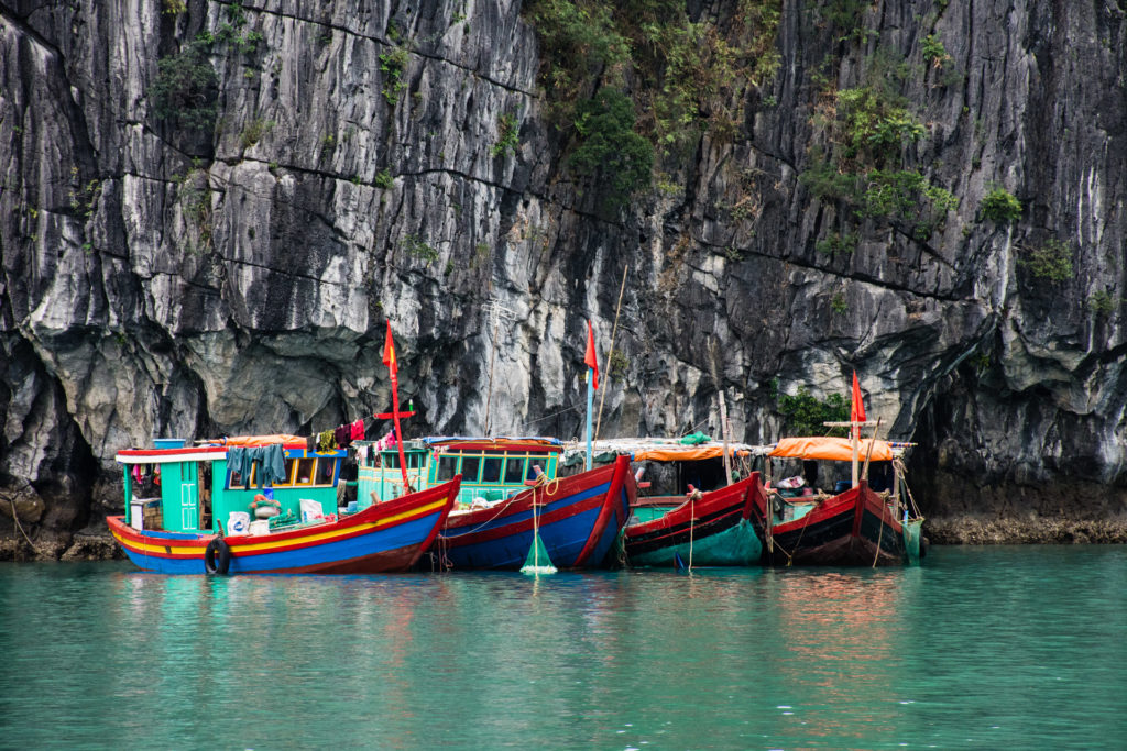 Halong Bay, Vietnam, boat, sea, water