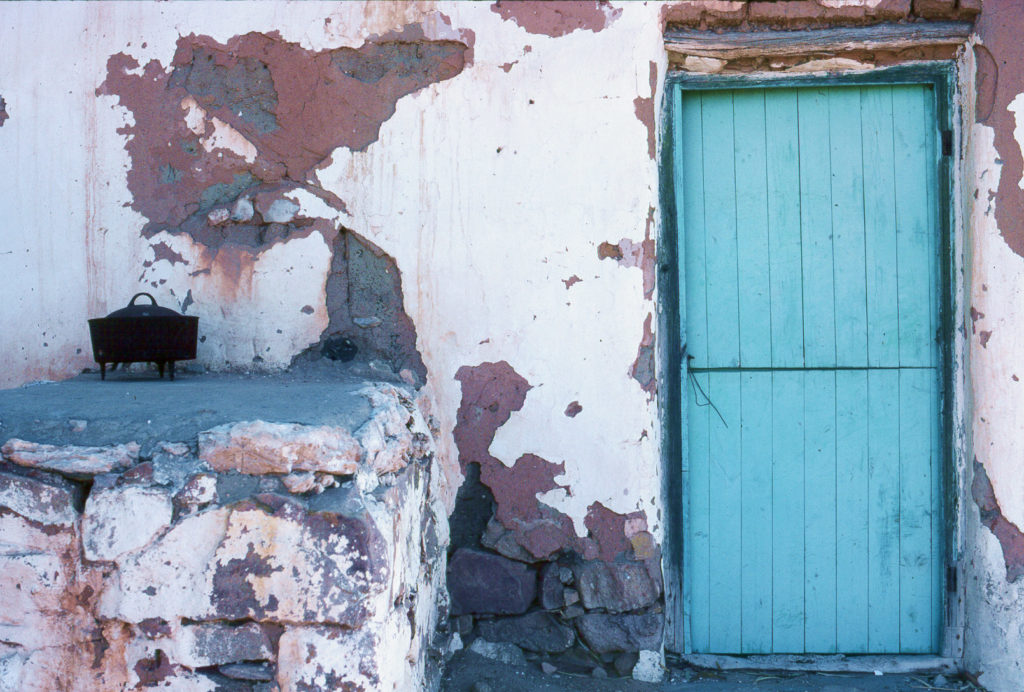Elands Bay, black, door, pot, texture, turquoise, wall